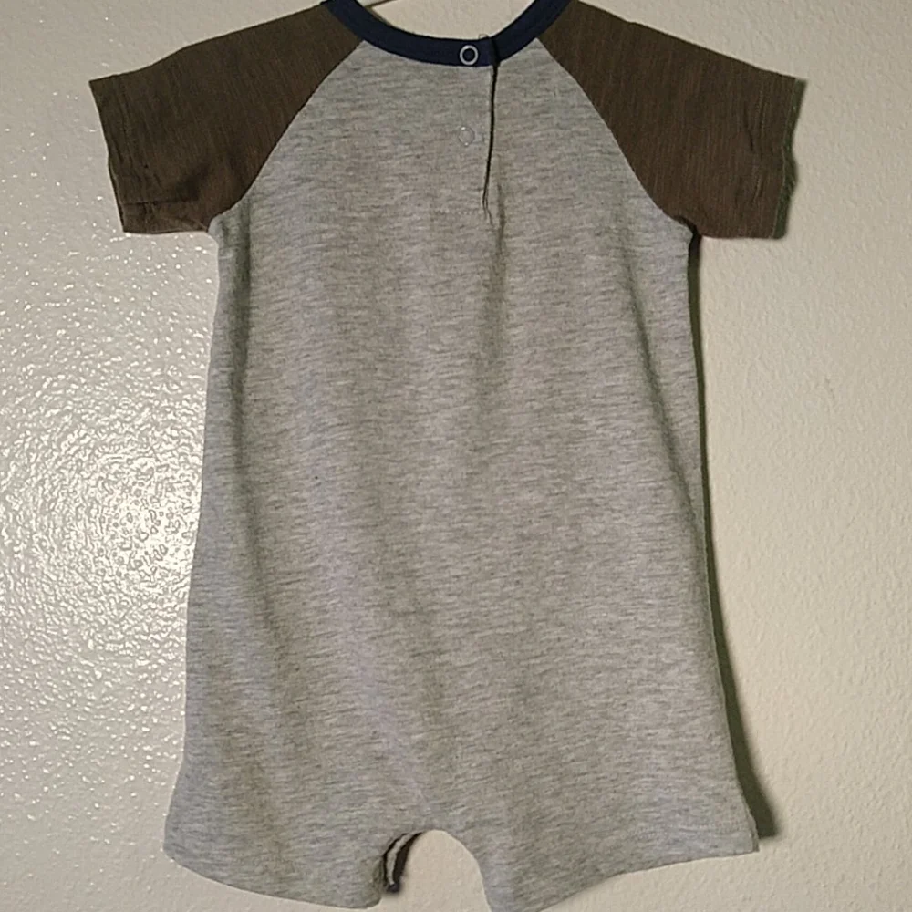 Mud-pie Fish Face Gone Fishing Onesie Cute Kid's Outfit 9-12m
